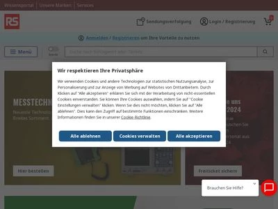Website von RS Components GmbH