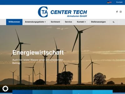 Website von CENTER TECH Armaturen GmbH