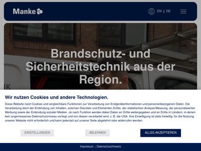 Website von Fritz Manke GmbH