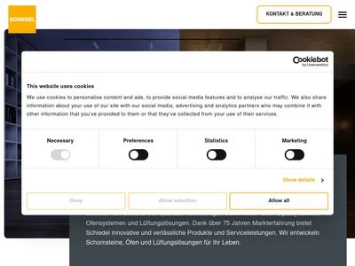 Website von Schiedel GmbH & Co. KG