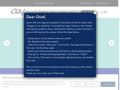 Website von CHIEFS AG