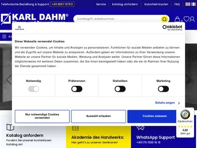 Website von Karl Dahm und Partner GmbH