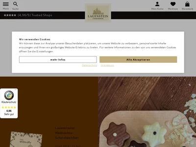 Website von Confiserie Burg Lauenstein GmbH