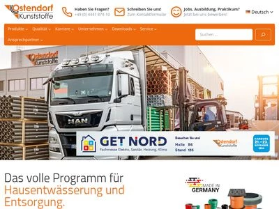 Website von Gebr. Ostendorf Kunststoffe GmbH