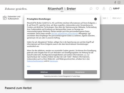 Website von Ritzenhoff & Breker GmbH & Co. KG