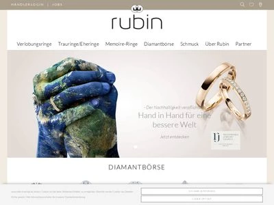 Website von Rubin Goldschmuck GmbH