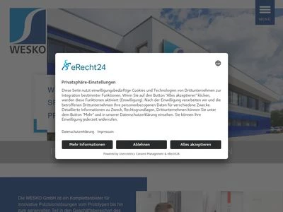 Website von WESKO GmbH