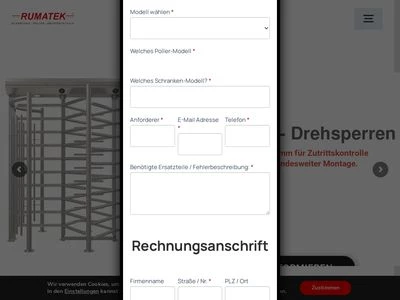 Website von Rumatek GmbH