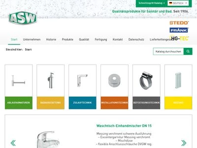 Website von Adolf Schmidt Metallwaren- und Holzschraubenfabrik GmbH