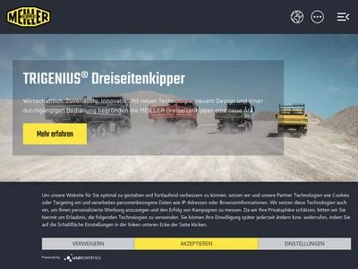 Website von Franz Xaver Meiller Fahrzeug- und Maschinenfabrik GmbH & Co KG