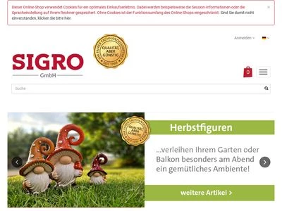 Website von SIGRO GmbH