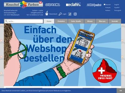 Website von Knuchel Farben AG