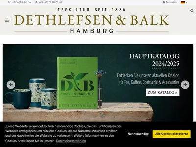 Website von Dethlefsen & Balk GmbH