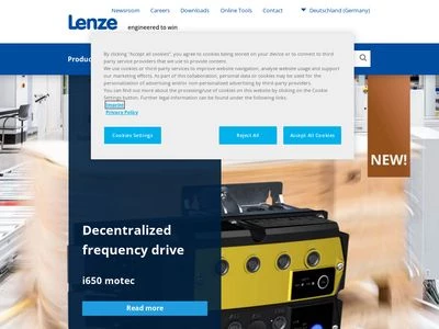 Website von Lenze SE