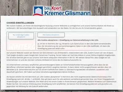 Website von KremerGlismann GmbH & Co. KG