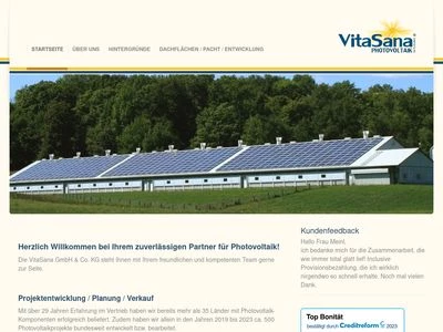 Website von VitaSana GmbH & Co. KG