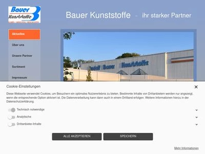 Website von Bauer Kunststoffe GmbH