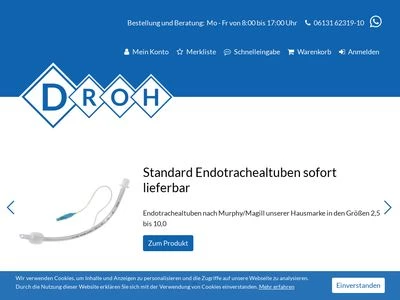 Website von Wolfram Droh GmbH