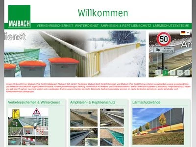 Website von MAIBACH Verkehrssicherheits- und Lärmschutzeinrichtungen GmbH