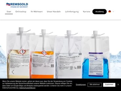 Website von REMSGOLD Chemie GmbH & Co. KG