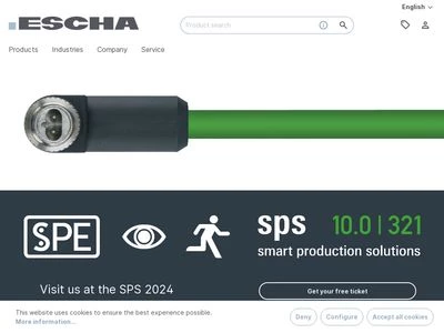 Website von ESCHA GmbH & Co. KG