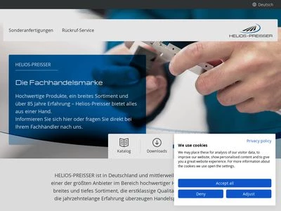 Website von Mahr GmbH Helios-Preisser Vertrieb