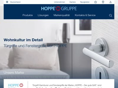 Website von Hoppe Holding AG