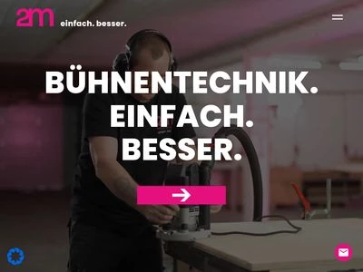 Website von 2M Theater- und  Veranstaltungstechnik GmbH