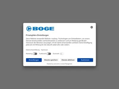 Website von BOGE KOMPRESSOREN Otto Boge GmbH & Co. KG