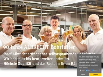 Website von Albrecht Präzision GmbH & Co.KG