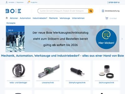 Website von Boie GmbH Fachgroßhandel