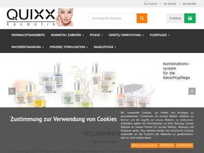 Website von QUIXX-Kosmetik