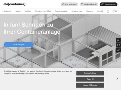 Website von ELA Container GmbH