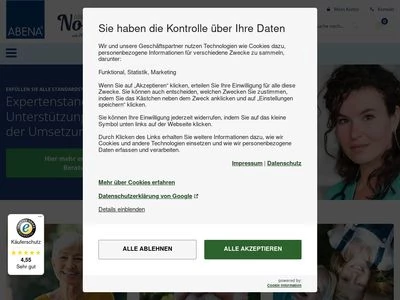 Website von Abena GmbH