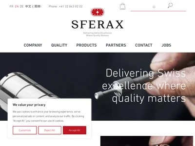 Website von Sferax Service GmbH