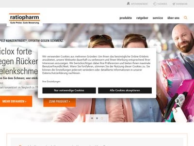 Website von ratiopharm GmbH