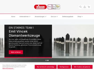 Website von ZINNER GmbH