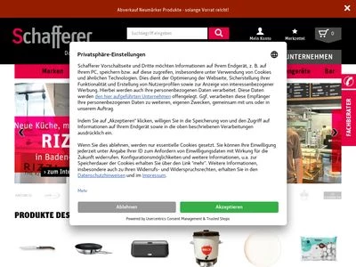 Website von Schafferer & Co. KG