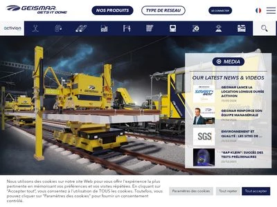 Website von GEISMAR Gleisbaumaschinen GmbH