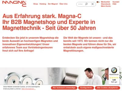 Website von Magna-C GmbH