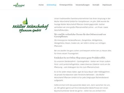 Website von Müller Münchehof Pflanzen GmbH