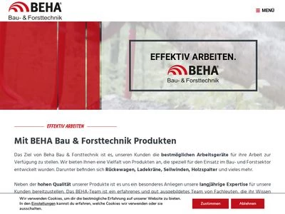 Website von Georg BEHA Bau- und Forsttechnik