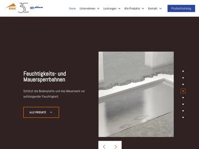 Website von BWK Dachzubehör GmbH