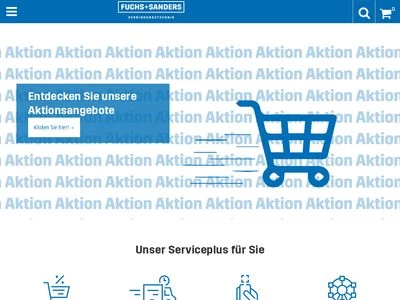 Website von Fuchs + Sanders Schrauben - Großhandels GmbH + Co. KG