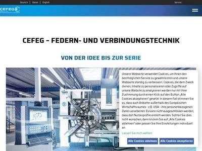 Website von CEFEG GmbH Chemnitz