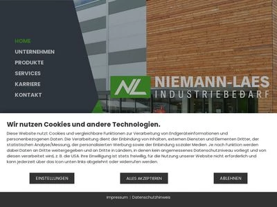 Website von Industriebedarf Niemann-Laes GmbH