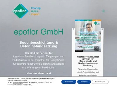 Website von epoflor GmbH