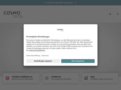 Website von COSMO GmbH