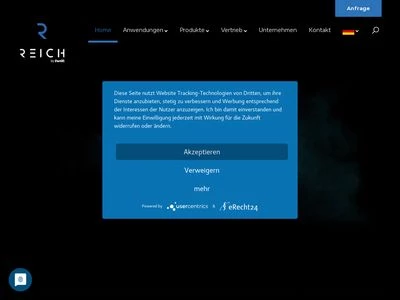 Website von REICH Thermoprozesstechnik GmbH