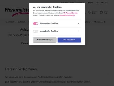 Website von Werkmeister GmbH + Co. KG